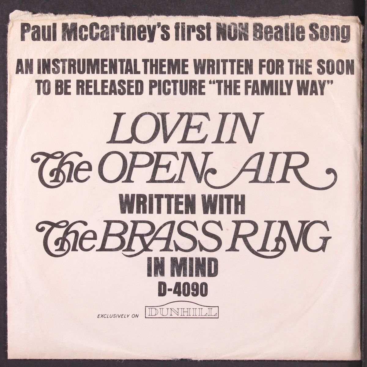 wait for me / love in the open air by BRASS RING