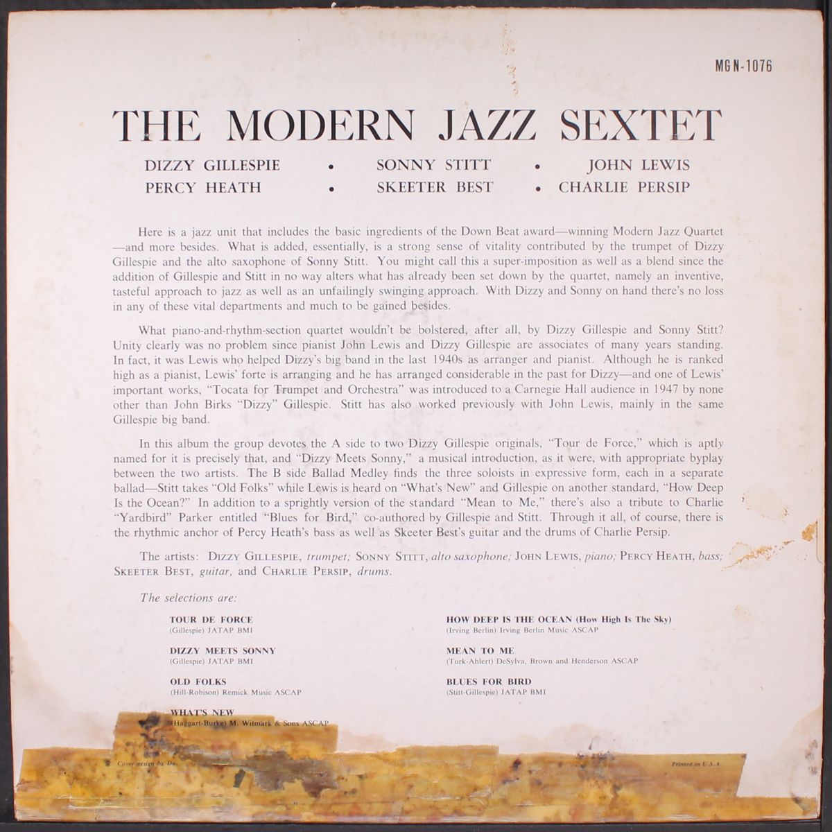 modern jazz sextet by MODERN JAZZ SEXTET