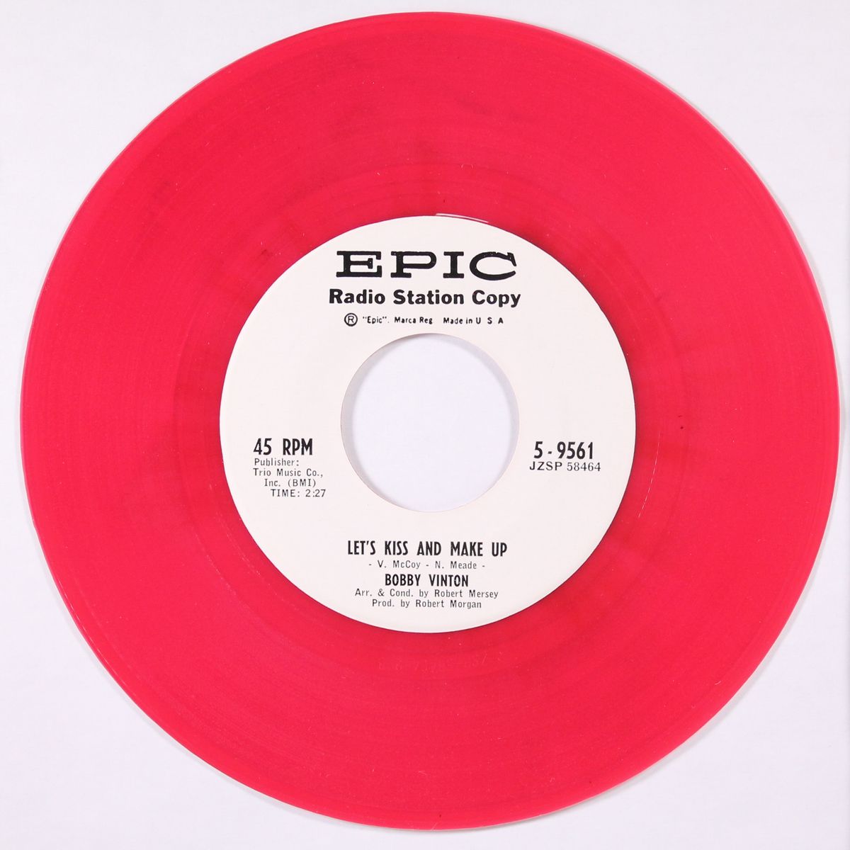 trouble is my middle name / let's kiss and make up by BOBBY VINTON