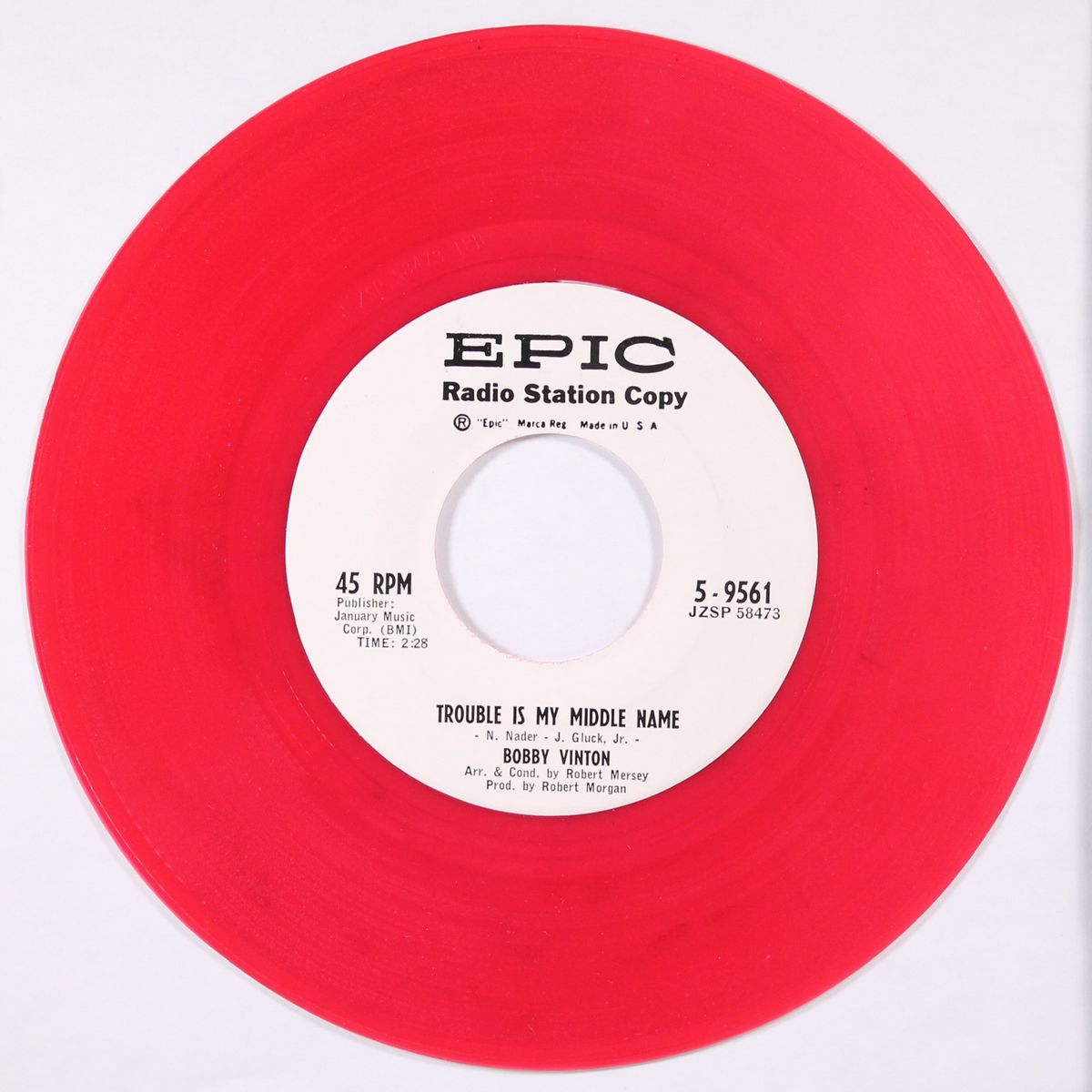 trouble is my middle name / let's kiss and make up by BOBBY VINTON