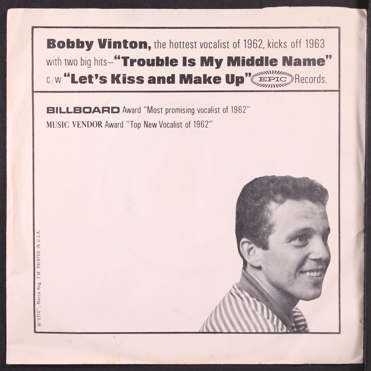 trouble is my middle name / let's kiss and make up by BOBBY VINTON