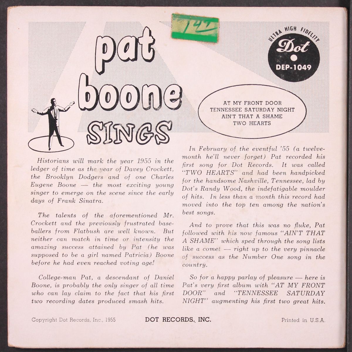 sings by PAT BOONE