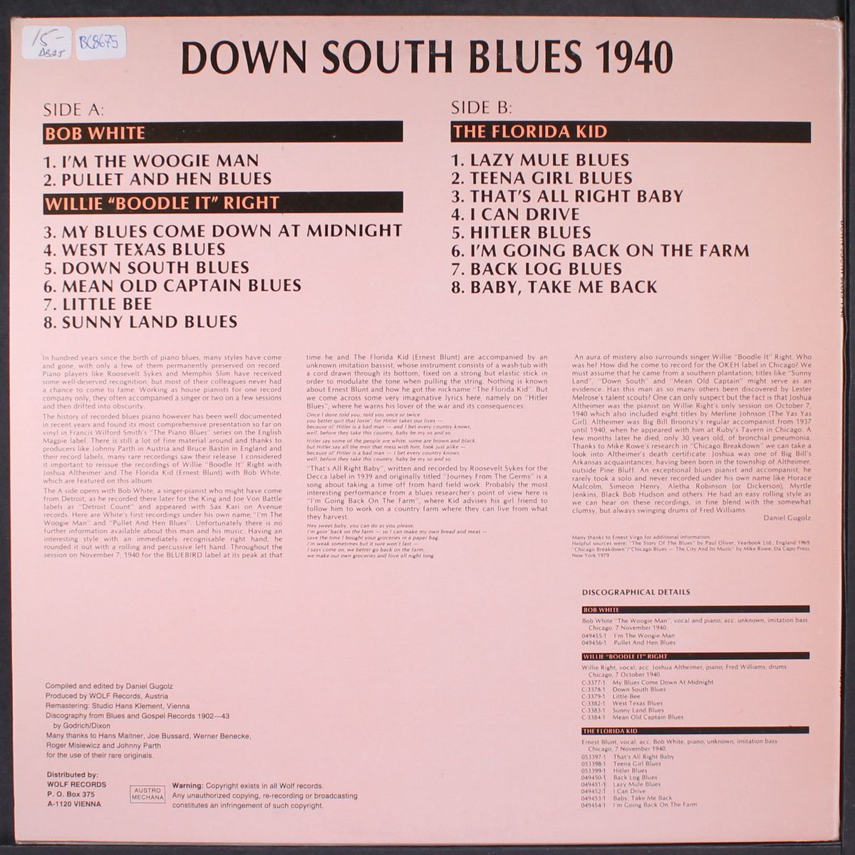down south blues 1940 by VARIOUS