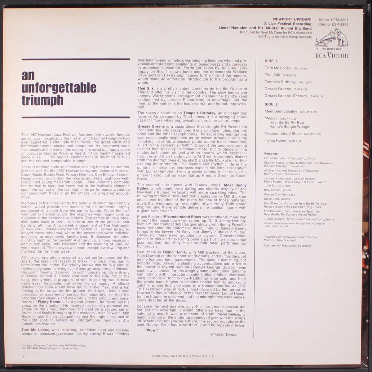 newport uproar by LIONEL HAMPTON