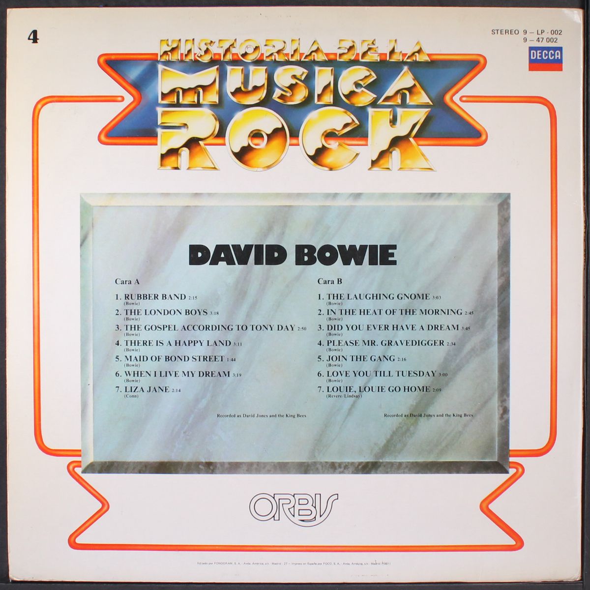 historia de la musica rock by DAVID BOWIE