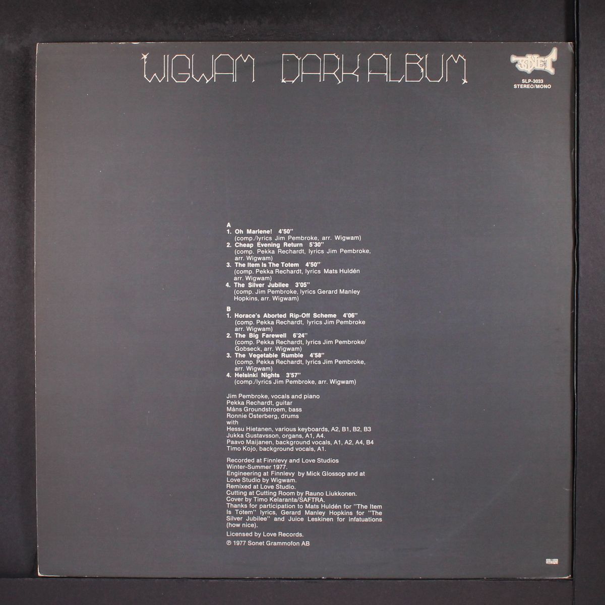 dark album by WIGWAM