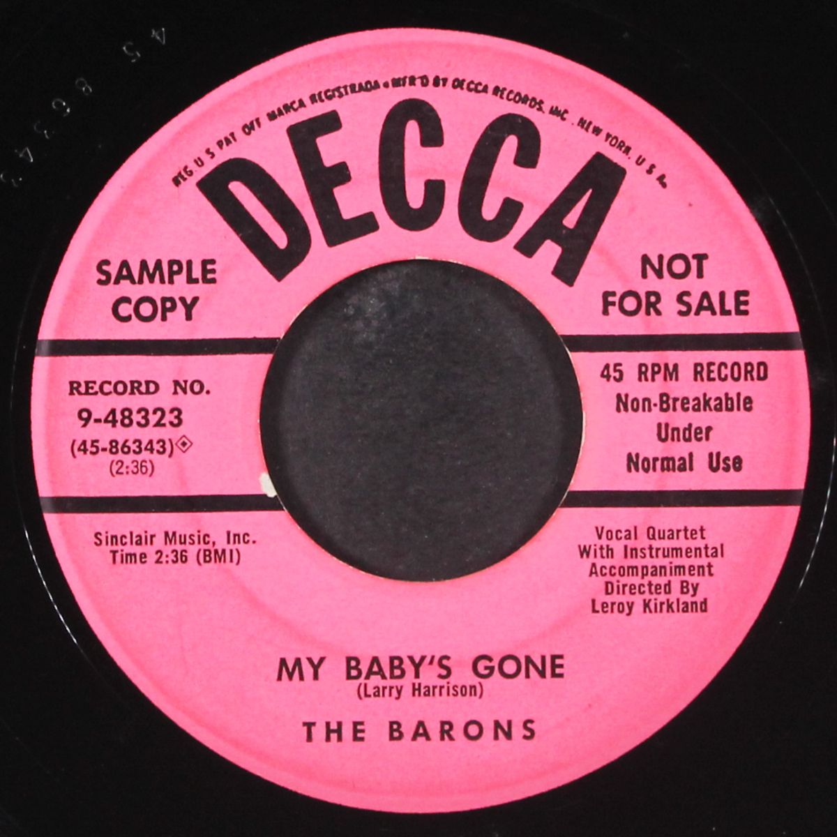 a year and a day / my baby's gone by BARONS