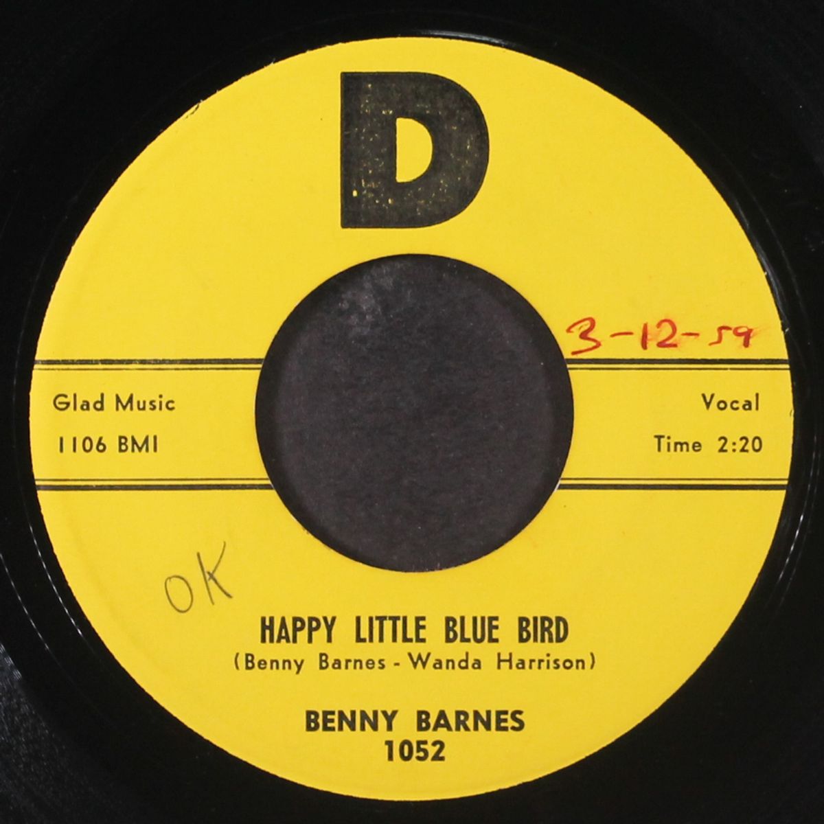 gold records in the snow / happy little blue bird by BENNY BARNES