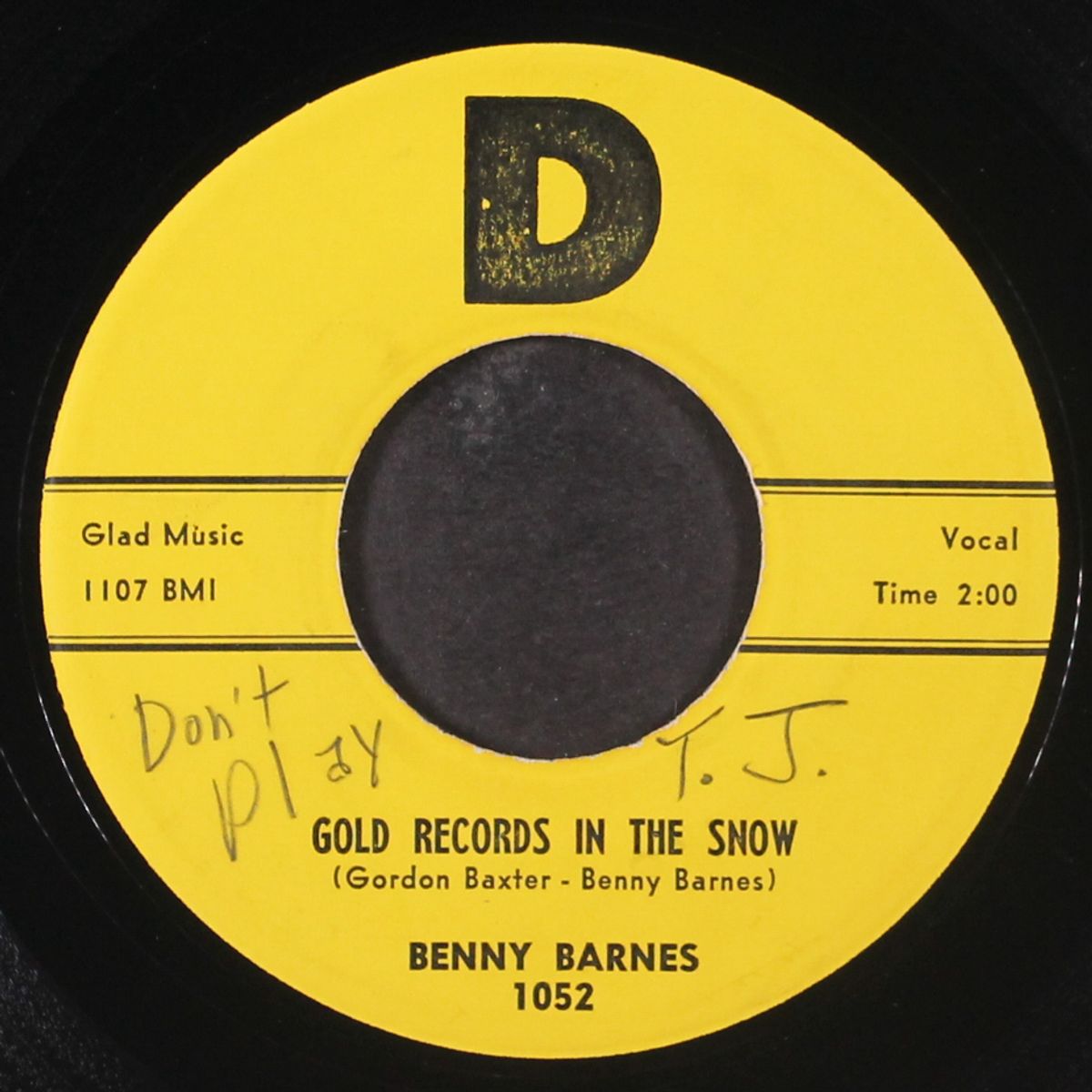 gold records in the snow / happy little blue bird by BENNY BARNES