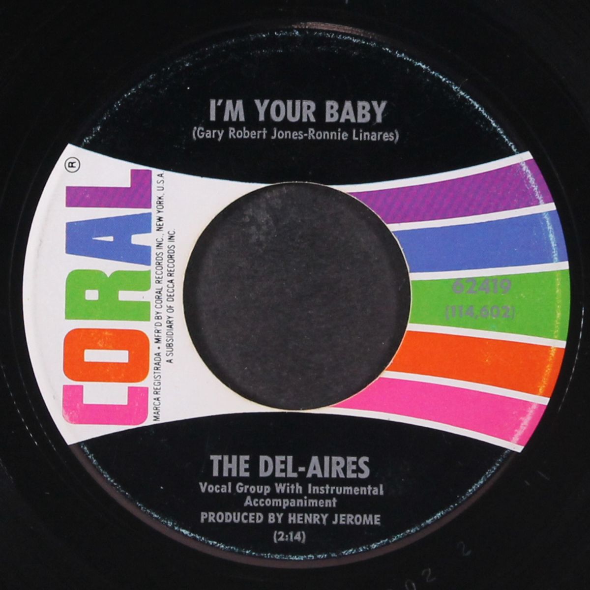 arlene / i'm your baby by DEL-AIRES