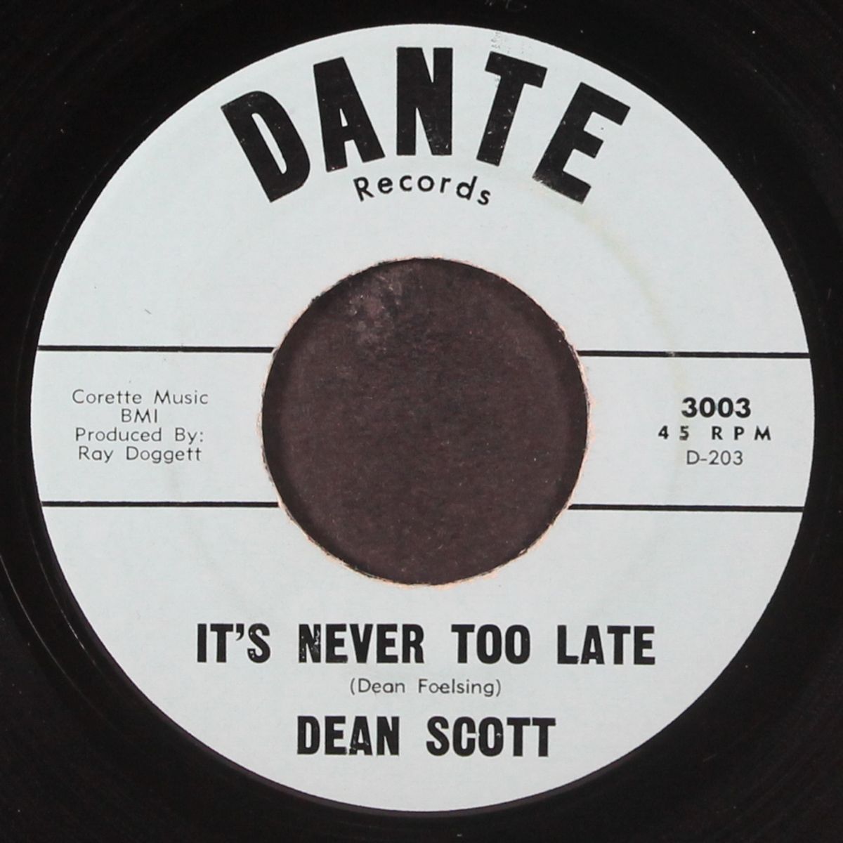 it's never too late / i want to get married by DEAN SCOTT