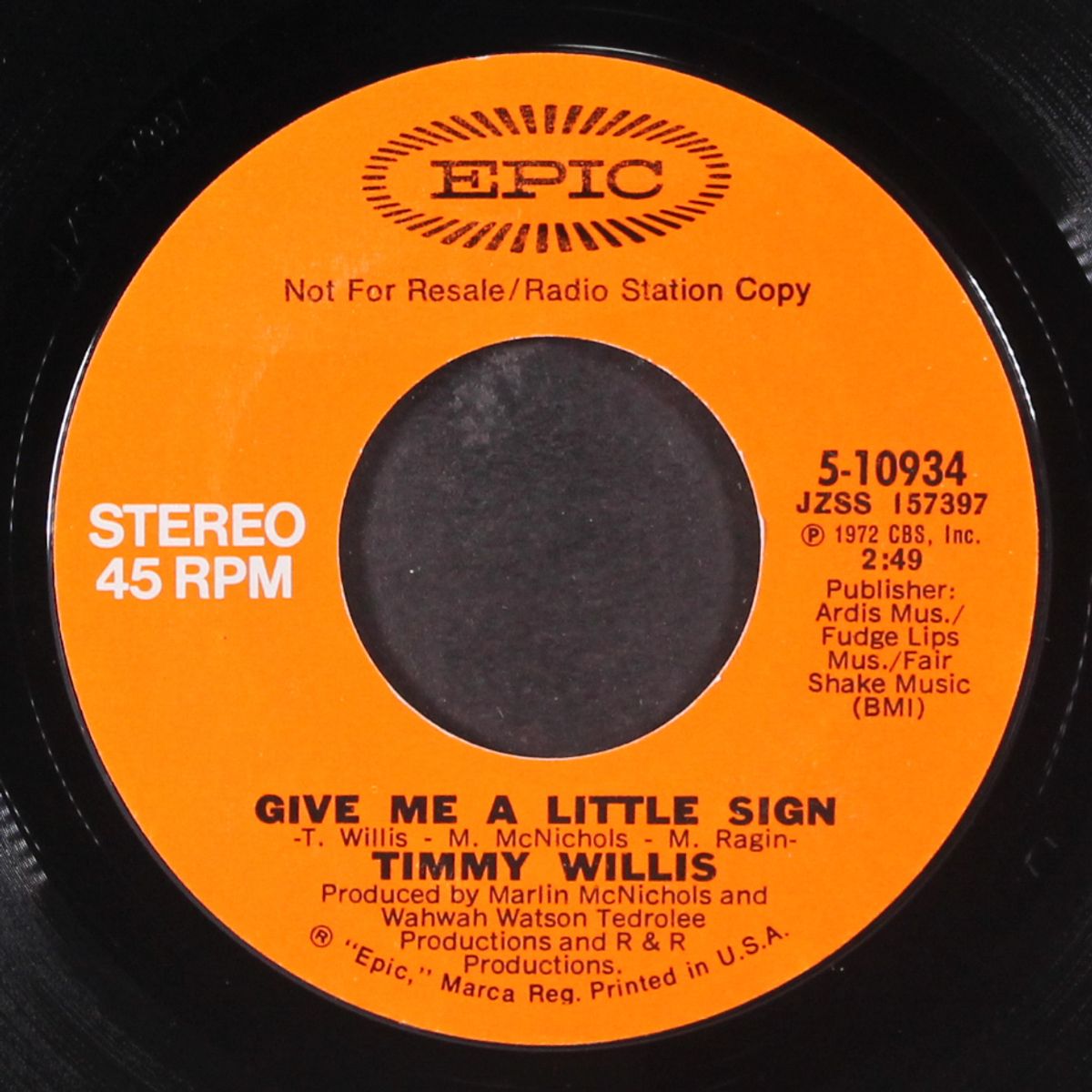 give me a little sign / mono by TIMMY WILLIS