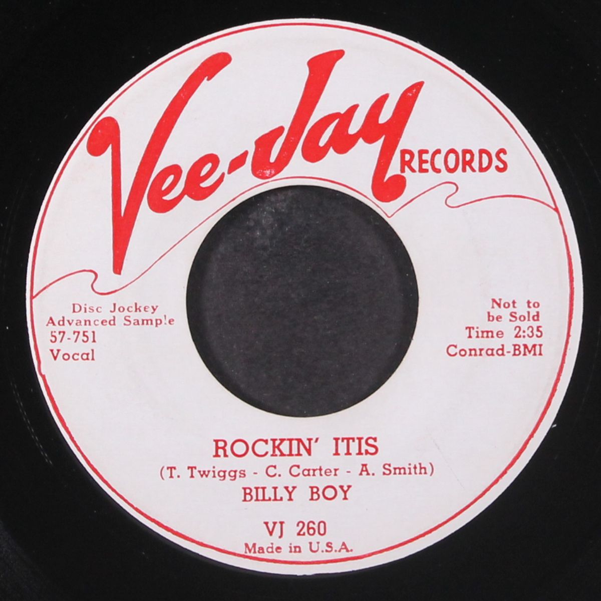 prisoner's plea / rockin' itis by BILLY BOY