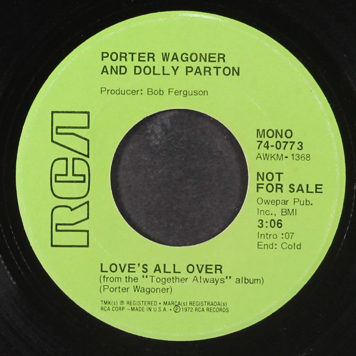 love's all over by PORTER WAGONER & DOLLY PARTON