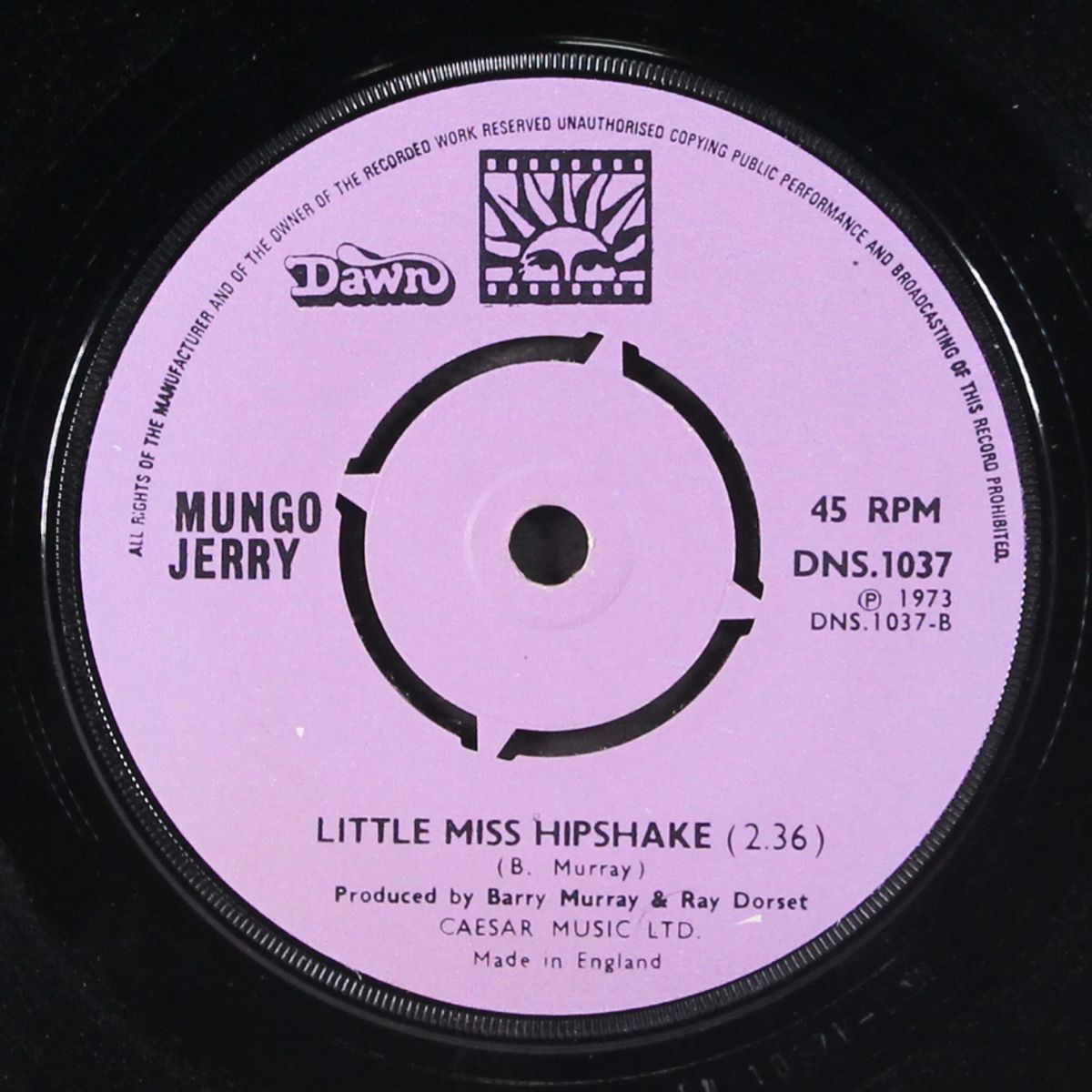 alright alright alright / little miss hipshake by MUNGO JERRY
