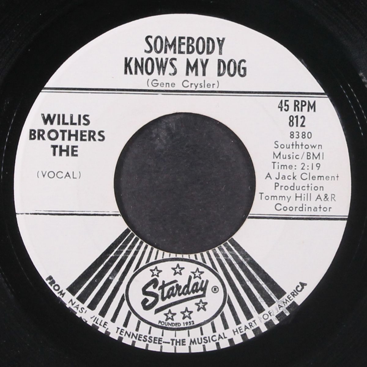 somebody knows my dog by WILLIS BROTHERS