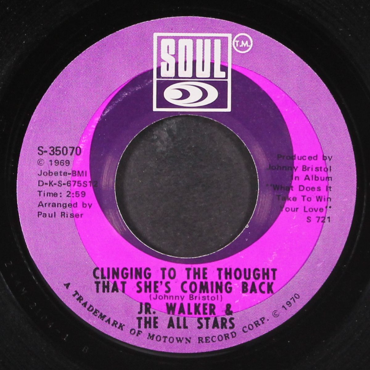 gotta hold on to this feeling / clinging to the thought that she's com by JR. WALKER
