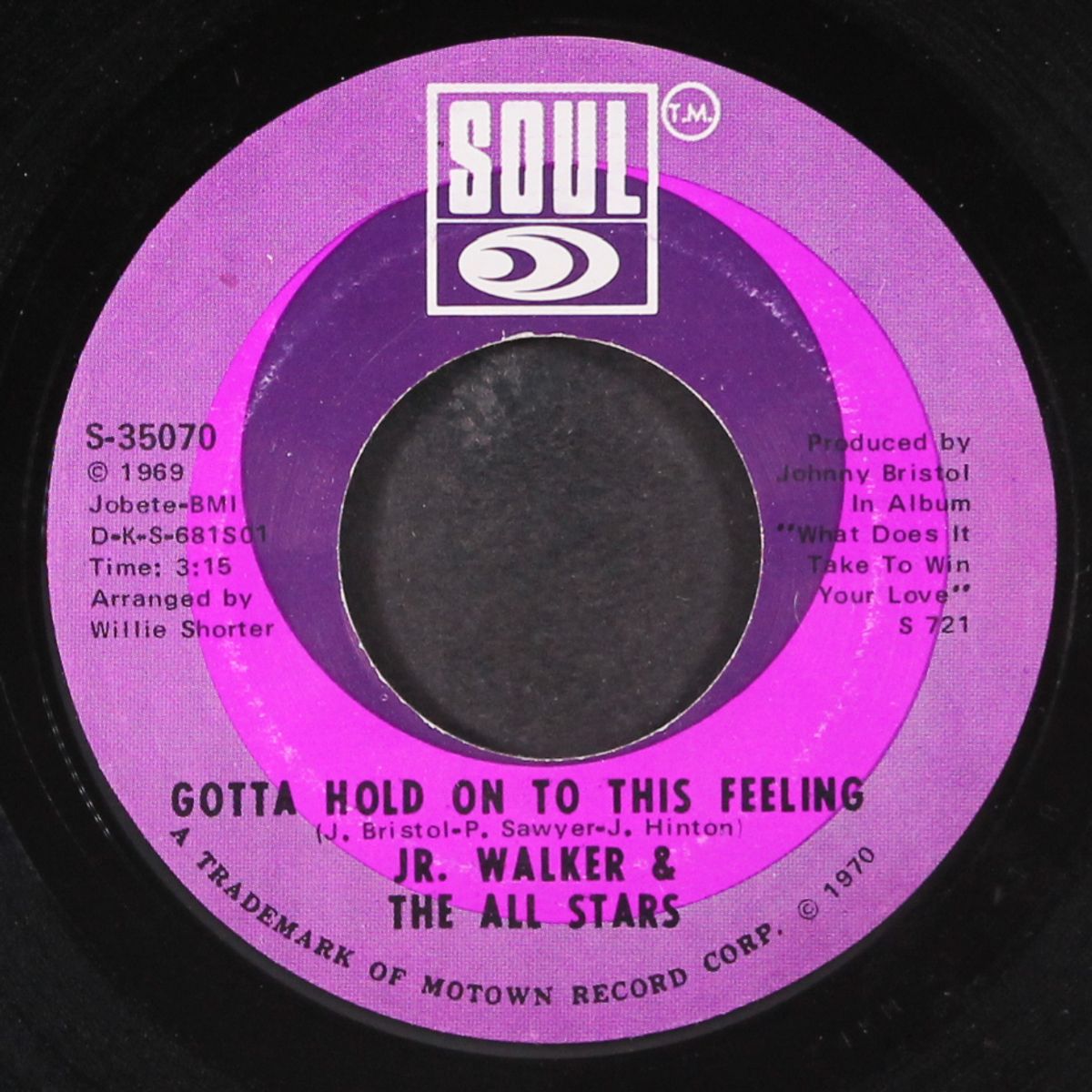 gotta hold on to this feeling / clinging to the thought that she's com by JR. WALKER