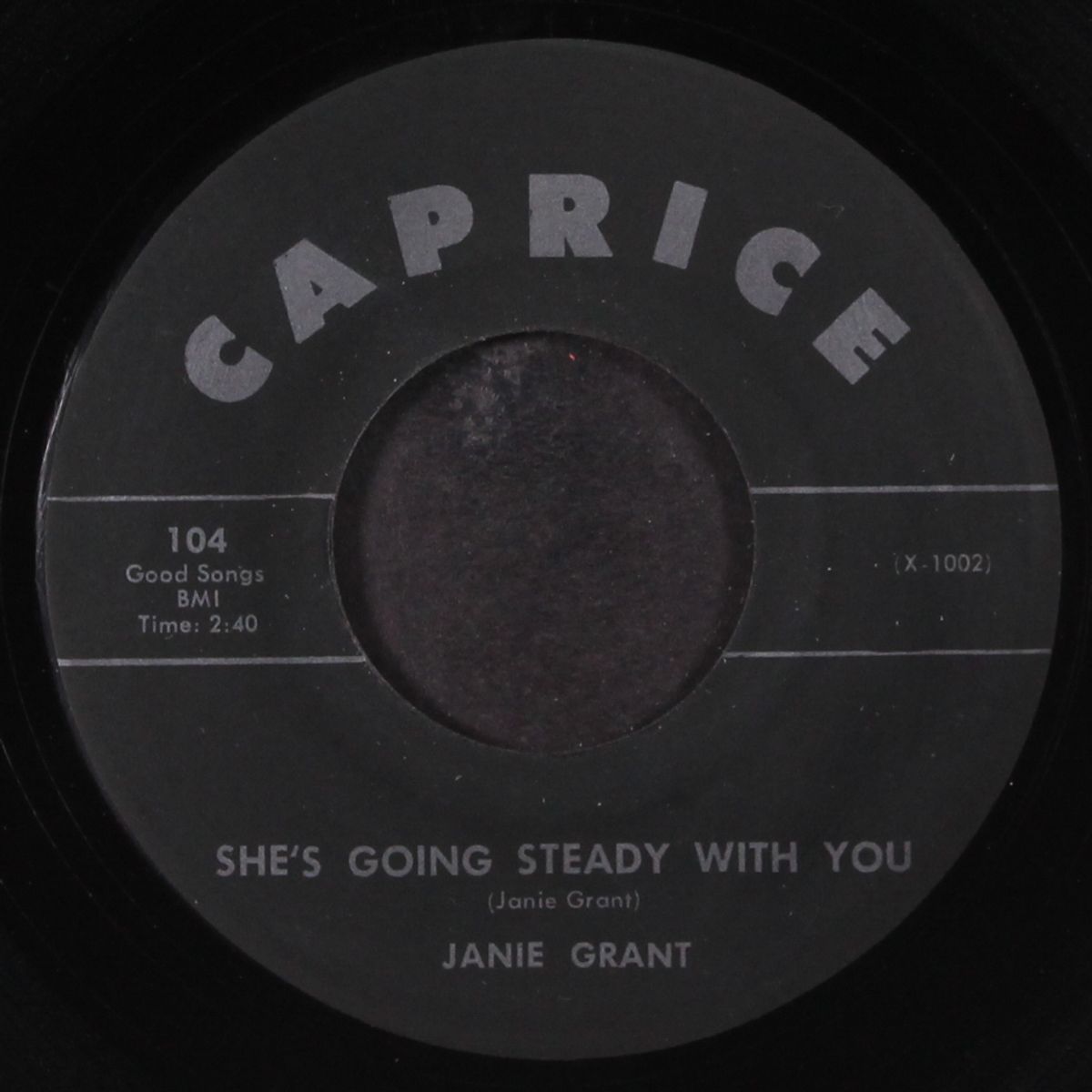triangle / she's going steady with you by JANIE GRANT