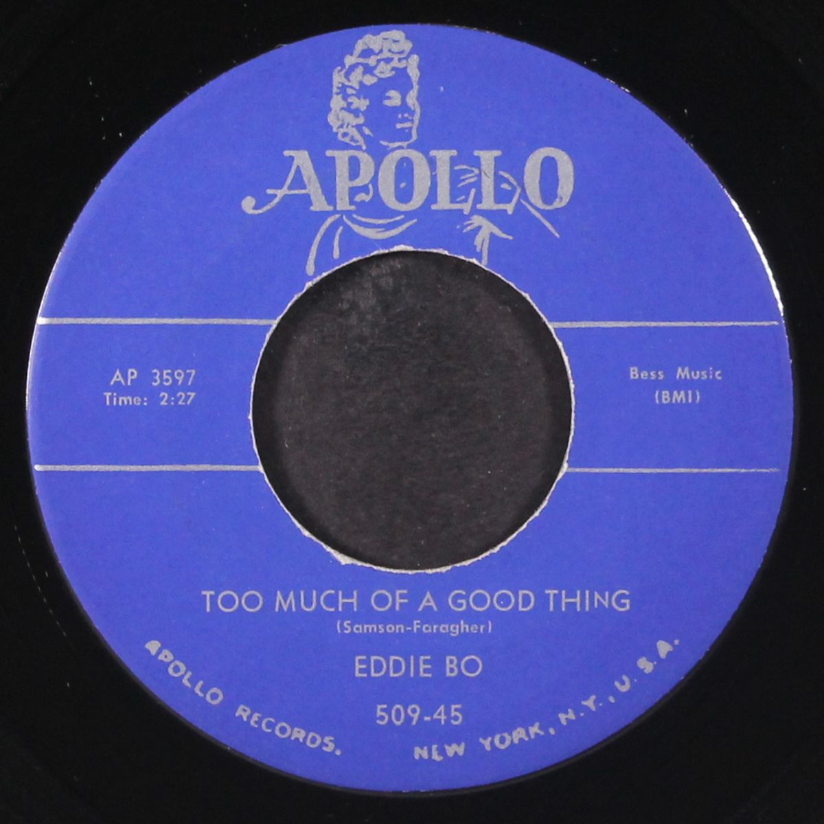too much of a good thing / dearest one by EDDIE BO