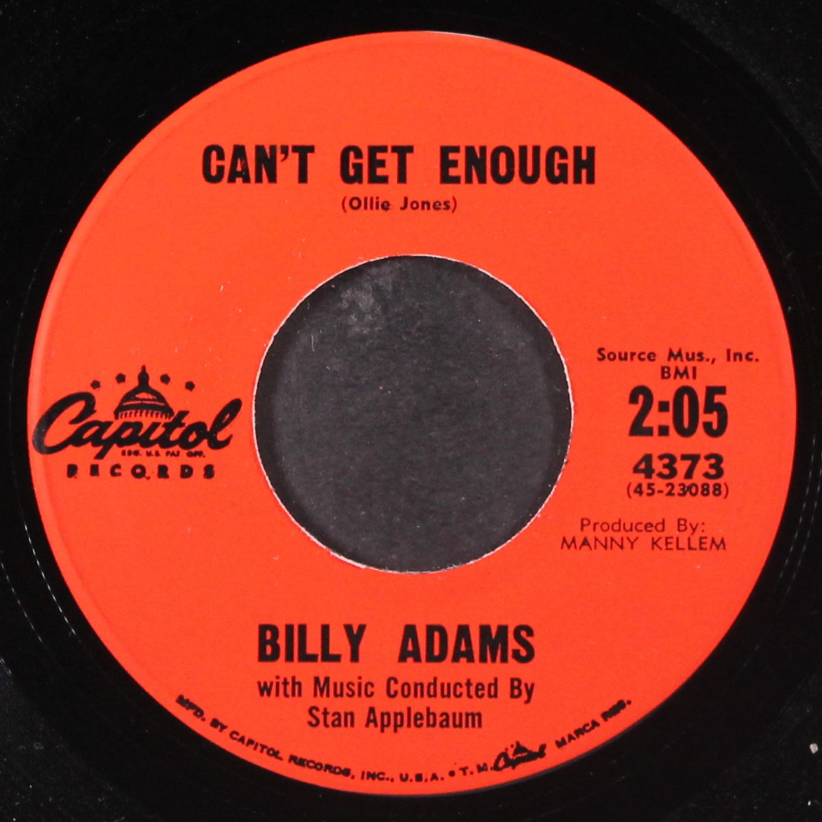 can't get enough by BILLY ADAMS