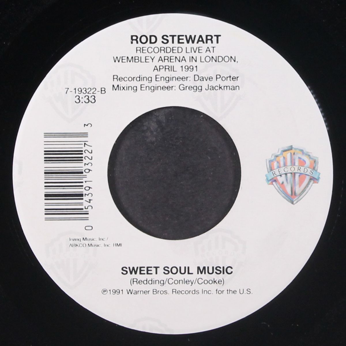 the motown song (remix) / sweet soul music (live) by ROD STEWART W/ TEMPTATIONS