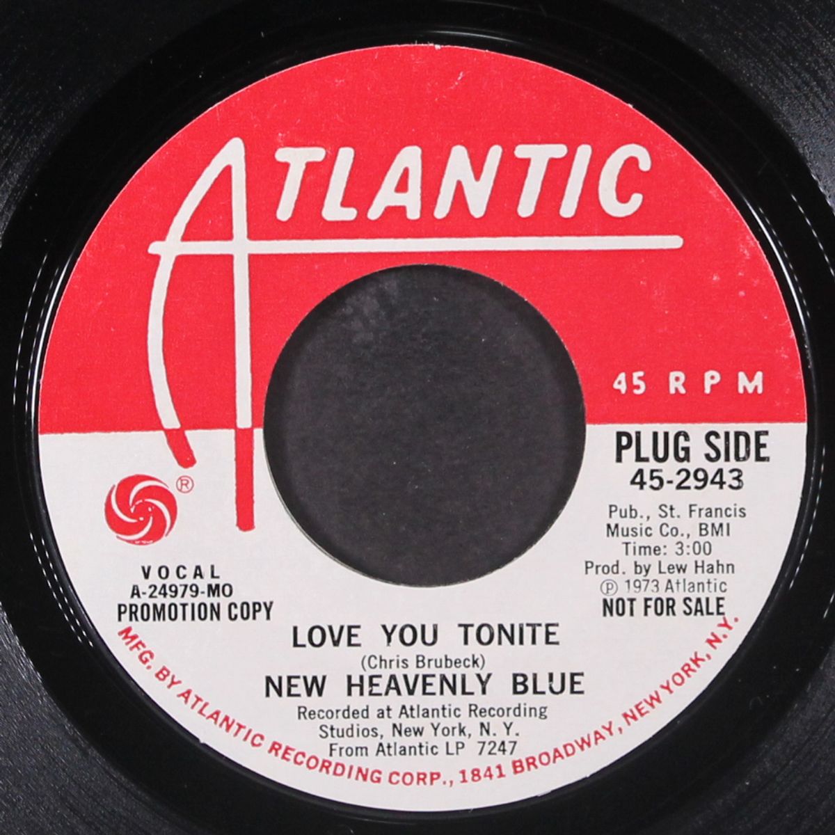 love you tonite / pegleg by NEW HEAVENLY BLUE