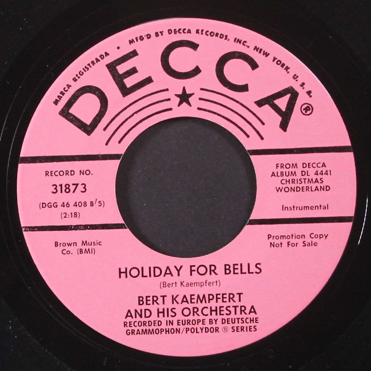 jumpin' jiminy christmas / holiday for bells by BERT KAEMPFERT