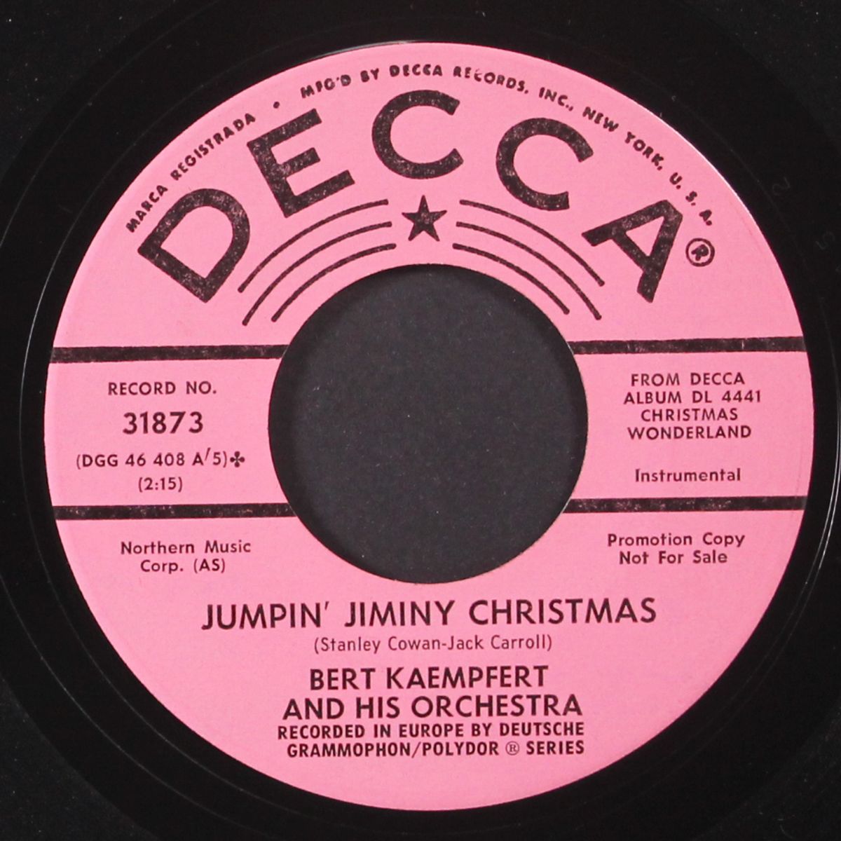 jumpin' jiminy christmas / holiday for bells by BERT KAEMPFERT