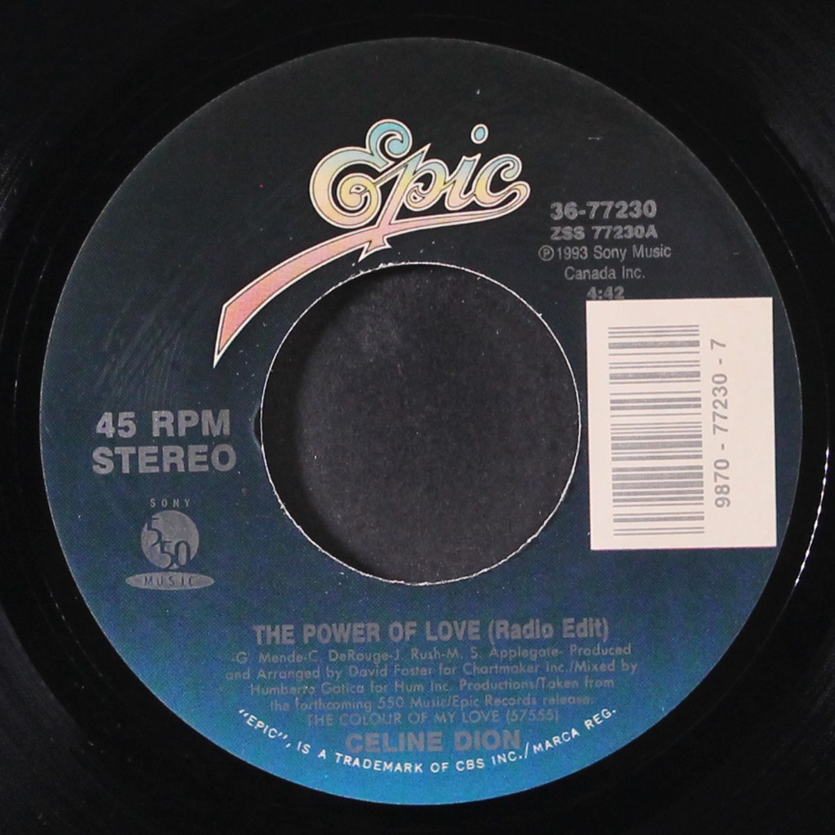the power of love / no living without loving you by CELINE DION