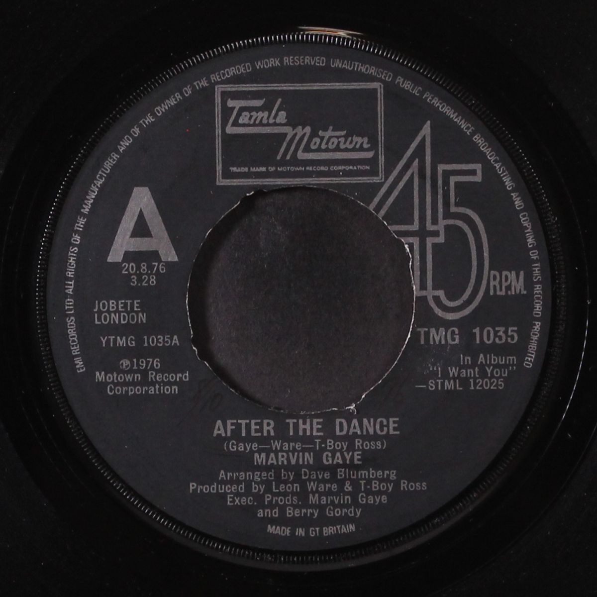 after the dance / feel all my love inside by MARVIN GAYE