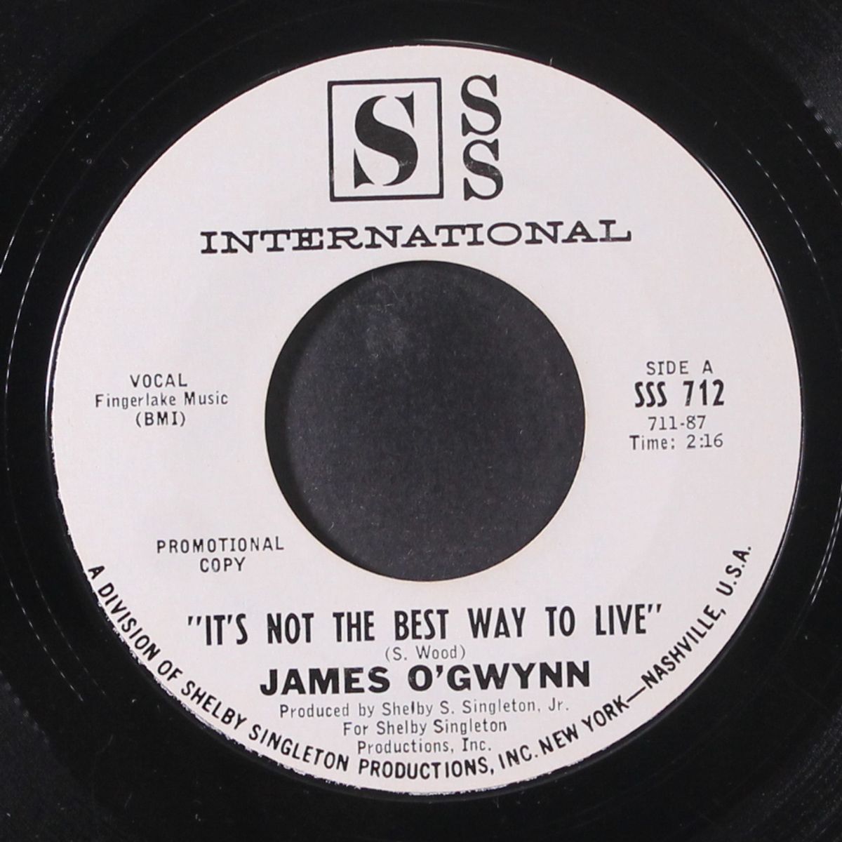 it's not the best way to live / same by JAMES O'GWYNN