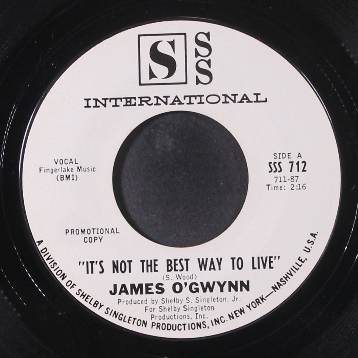 it's not the best way to live / same by JAMES O'GWYNN