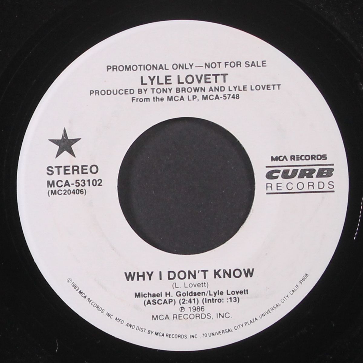 why i don't know by LYLE LOVETT