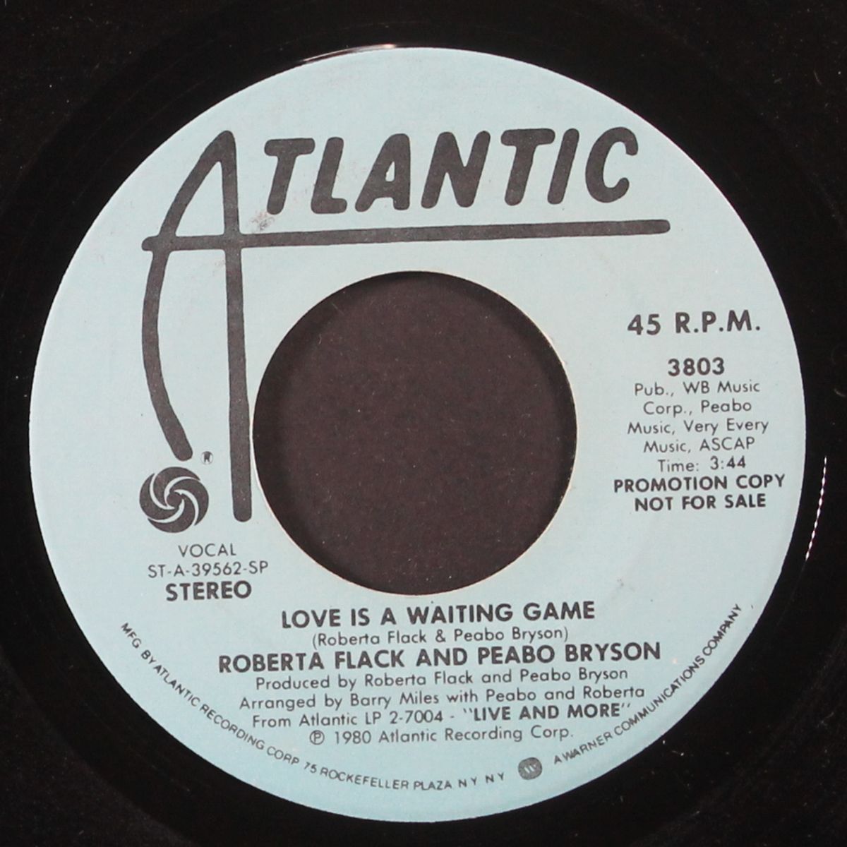 love is a waiting game / same by ROBERTA FLACK & PEABO BRYSON
