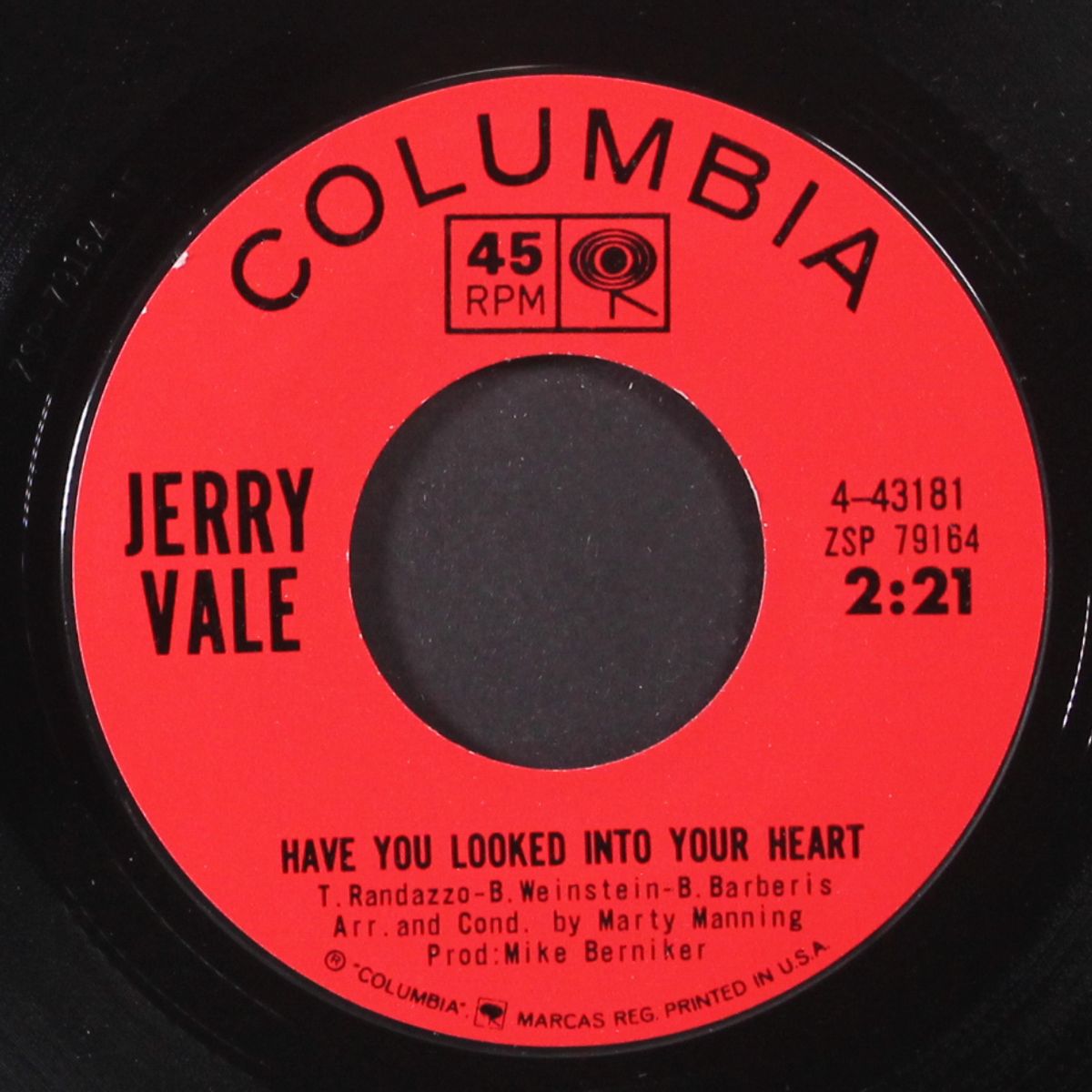 have you looked into your heart / andiamo by JERRY VALE