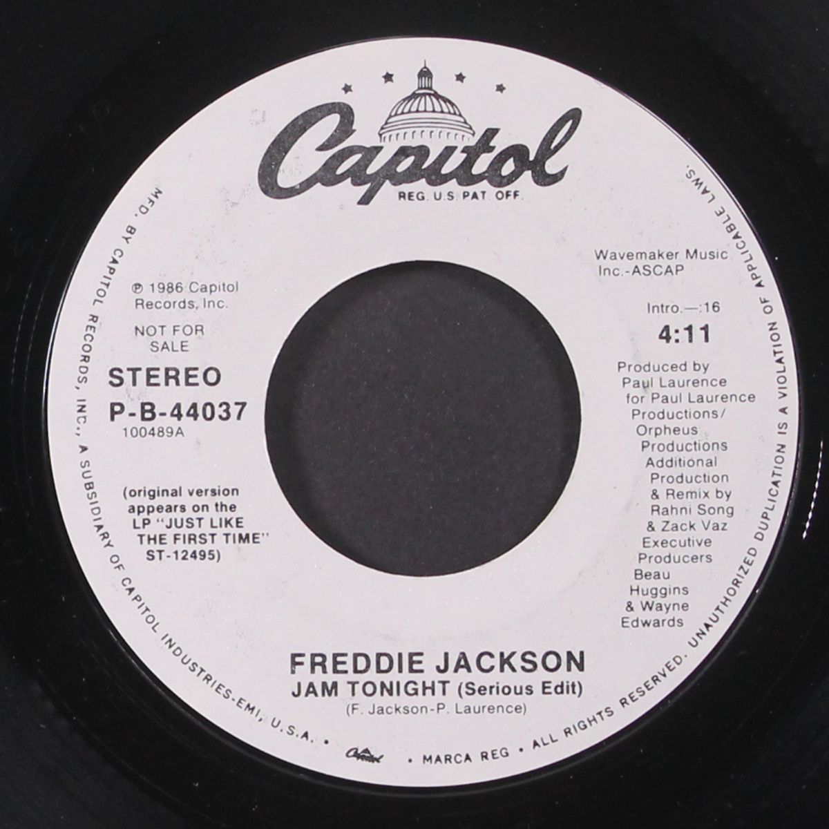 jam tonight (serious edit) / same by FREDDIE JACKSON