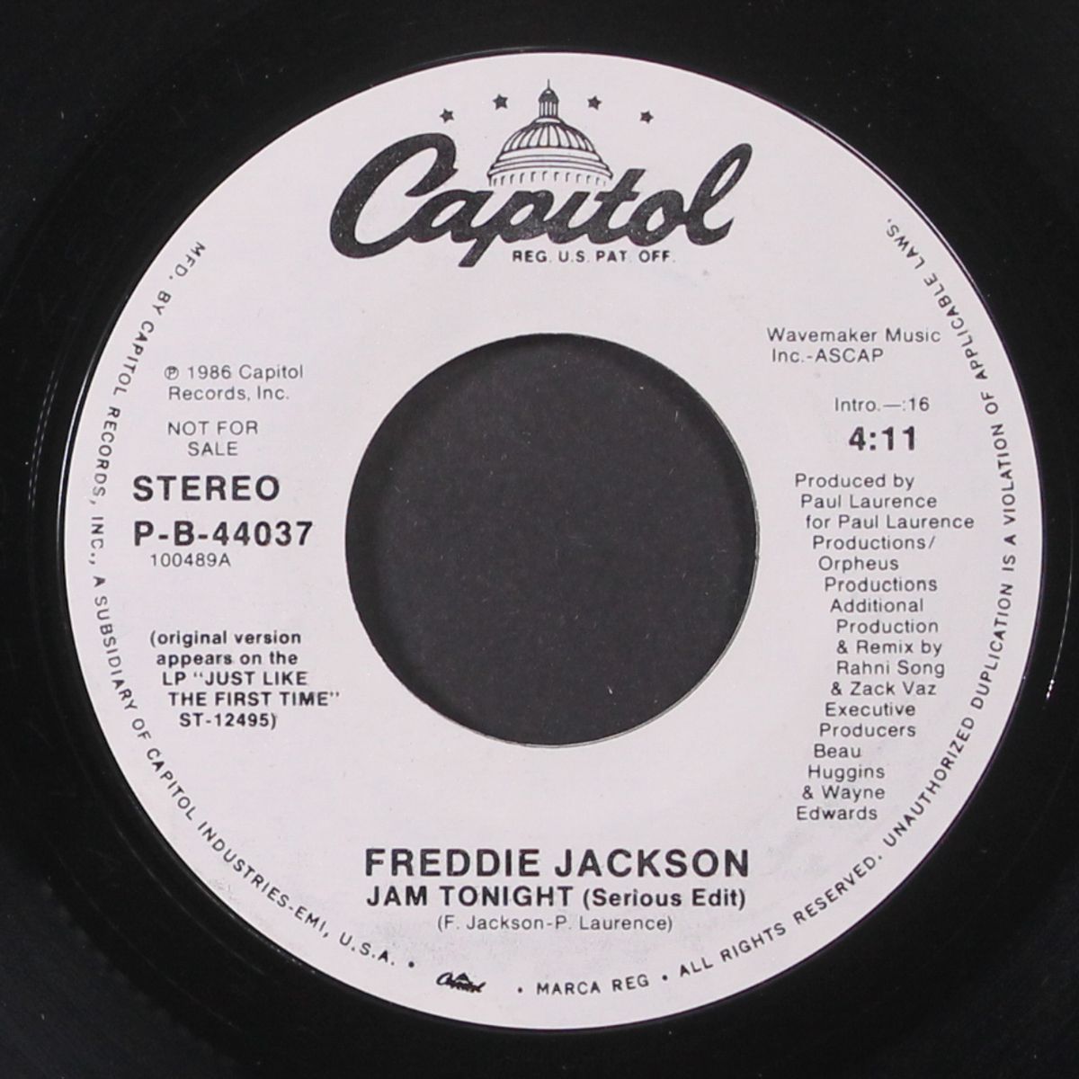 jam tonight (serious edit) / same by FREDDIE JACKSON