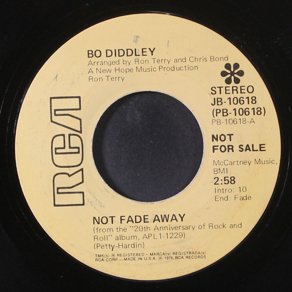 not fade away / drag on by BO DIDDLEY