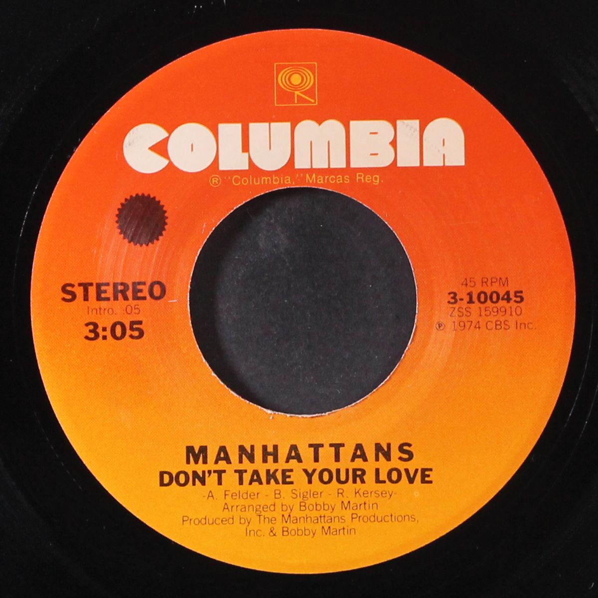 don't take your love from me / the day the robin sang to me by MANHATTANS