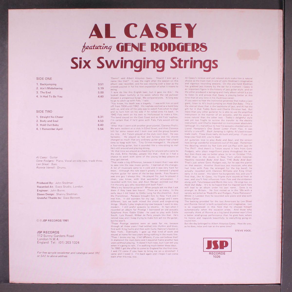 six swinging strings by AL CASEY