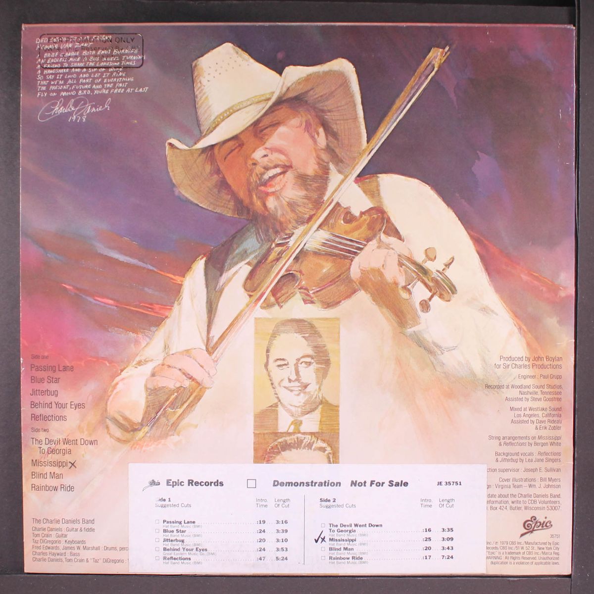 million mile reflections by CHARLIE DANIELS BAND