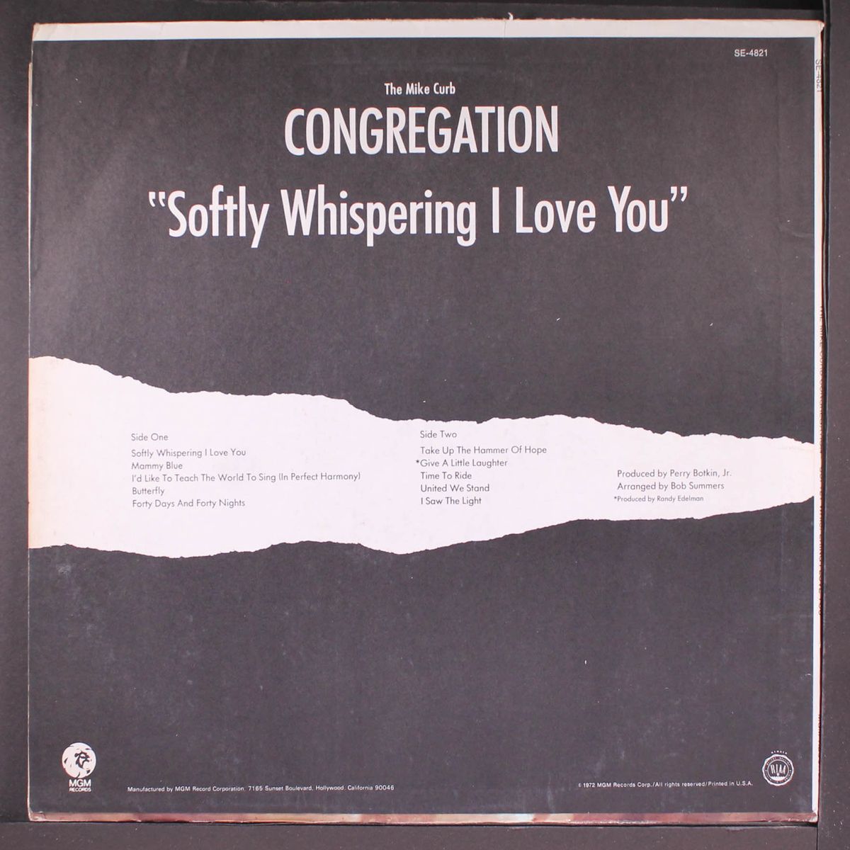 softly whispering i love you by MIKE CURB CONGREGATION