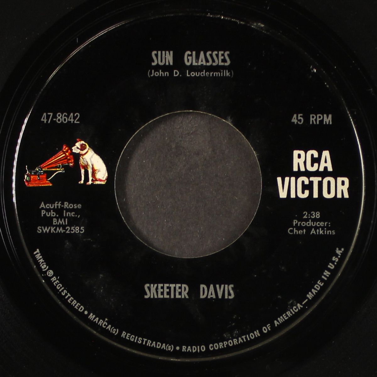 sun glasses / he loved me too little by SKEETER DAVIS