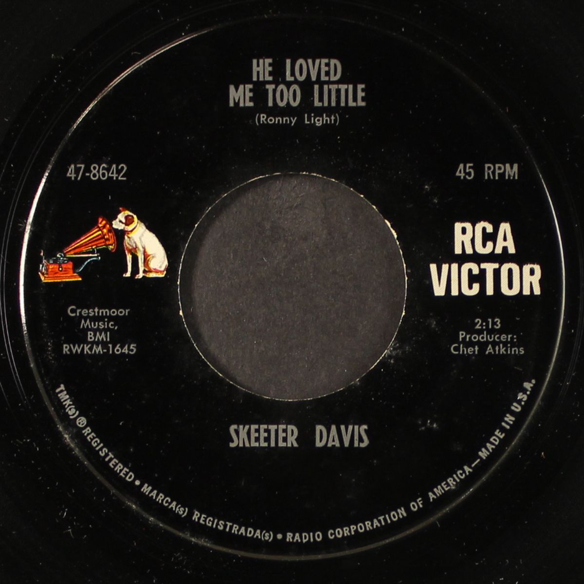 sun glasses / he loved me too little by SKEETER DAVIS