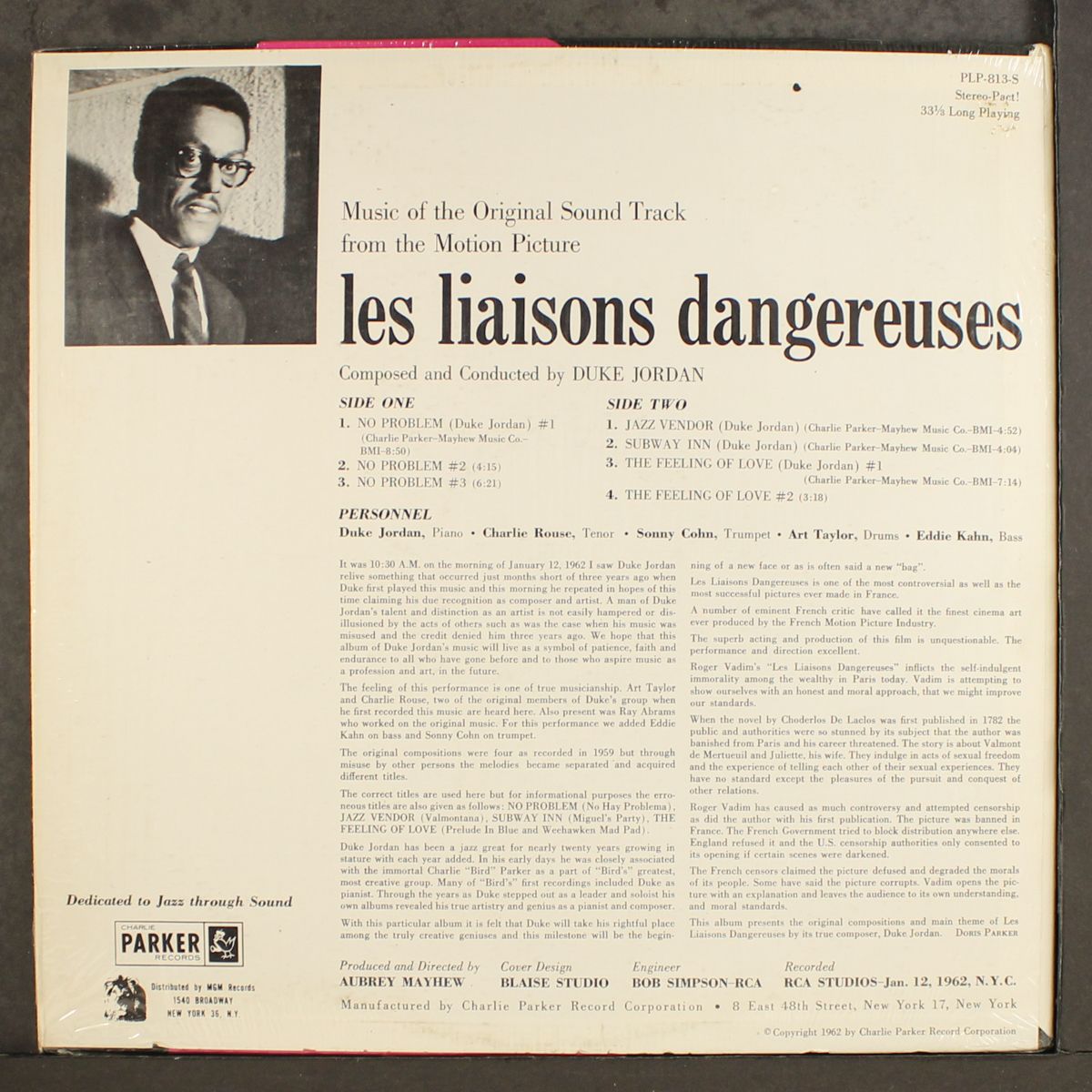 les liaisons dangereuses soundtrack by DUKE JORDAN