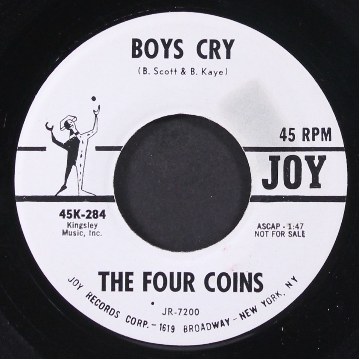 boys cry / love me with all your heart by FOUR COINS