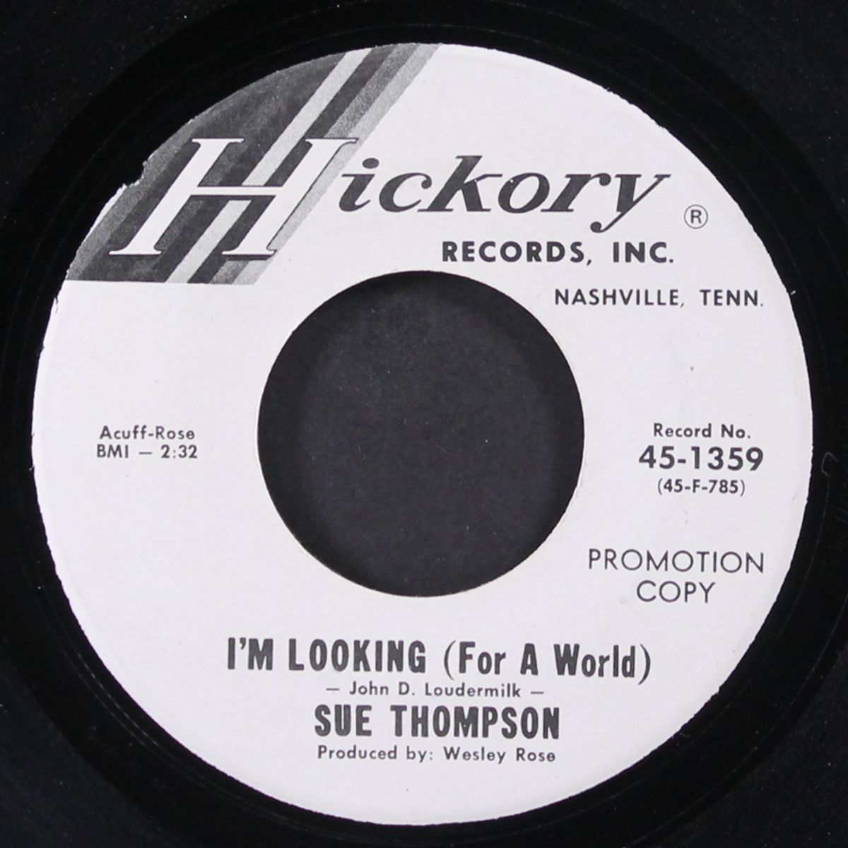 walkin' my baby / i'm looking by SUE THOMPSON