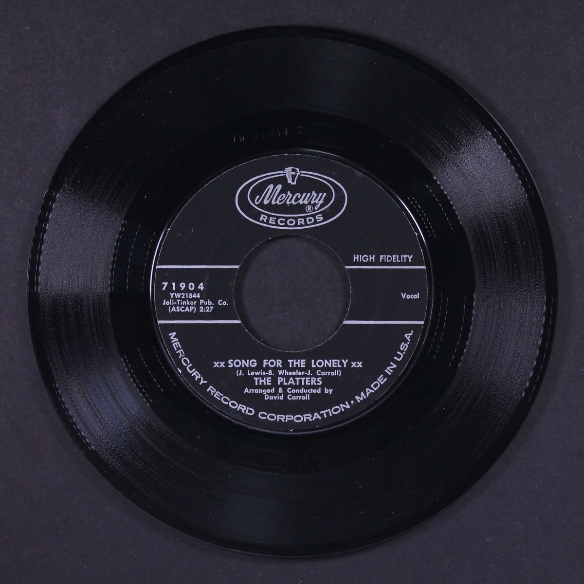 song for the lonely / you'll never know by PLATTERS