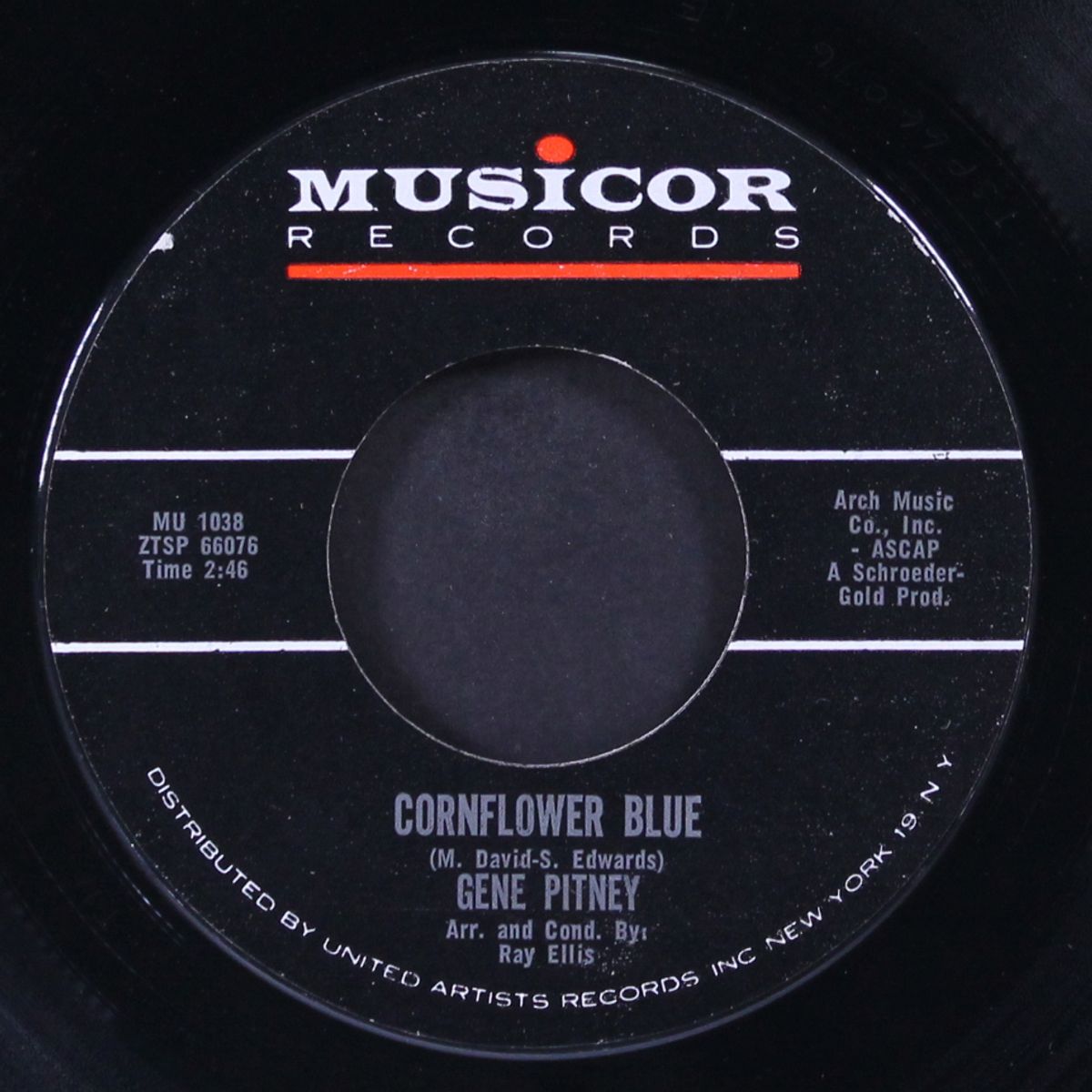 yesterday's hero / cornflower blue by GENE PITNEY